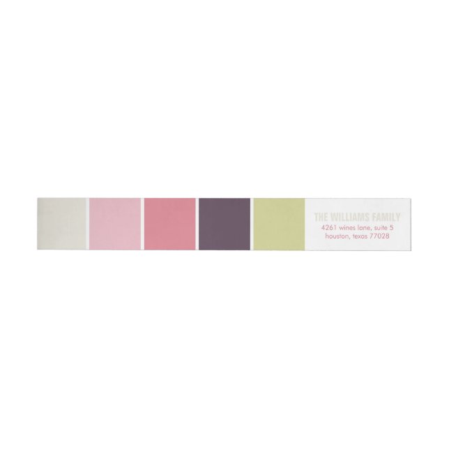 Pink and Green Modern Color Blocks Wrap Around Label (Individual)