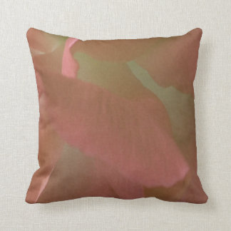 Pink and Green Modern Petals Throw Pillow