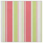 Pink and Green Modern Stripes Fabric