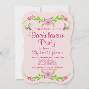 Pink and Green Nostalgic Floral Flat Card