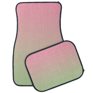 “Pink And Green Ombre” Car Mat