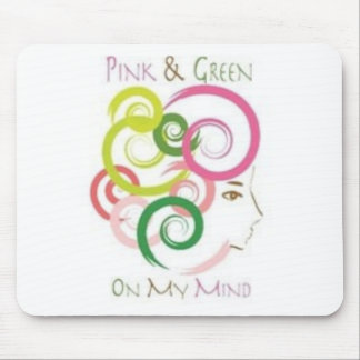 Pink and Green on My Mind Mouse Pad