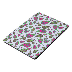 Pink and Green Paisley Design iPad Pro Cover