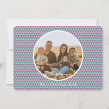 Pink and Green Pastel colors Christmas card