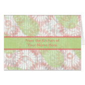 Pink and Green Personalized Recipe Card (Front Horizontal)
