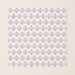 Pink and Green Pickleball  Scarf<br><div class="desc">This scarf features a pattern of pickleball paddles. Colors include pink and green.</div>