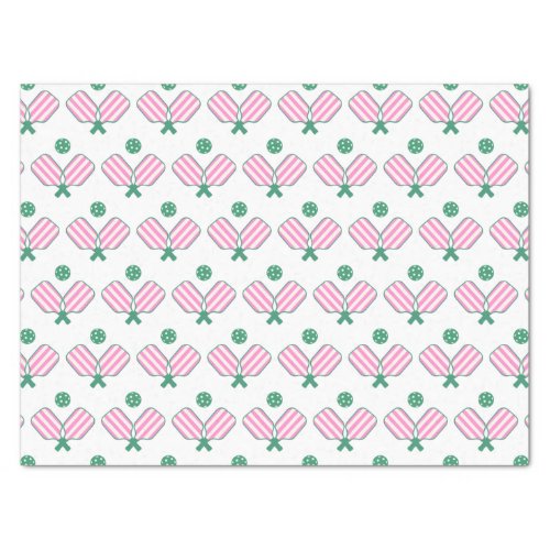 Pink and Green Pickleball  Tissue Paper