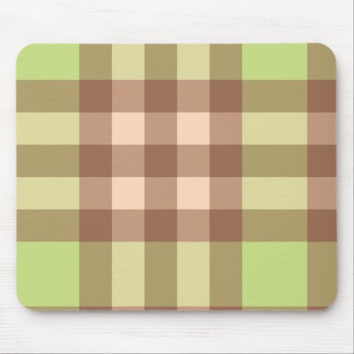 Pink and Green Plaid Striped Design Mouse Pad