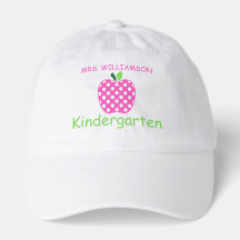 Pink and Green Polka Dot Teacher's Apple
