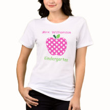 Pink and Green Polka Dot Teacher's Apple
