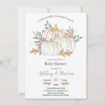 Pink and Green Pumpkin Baby Shower