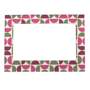 Pink and Green Retro/Mid-Century Magnetic Frame