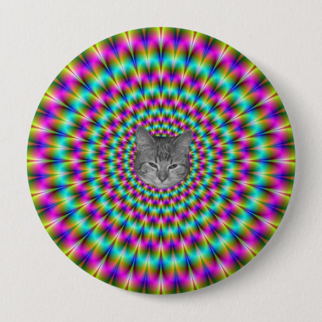 Pink and Green Rings + Cat Button (Front)