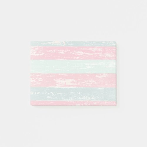 Pink and Green Rustic Wooden Fence Grunge Texture Post_it Notes