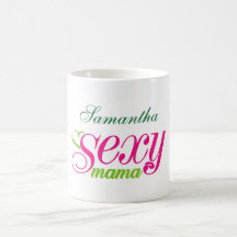 Pink and Green Sexy Mama Typography (editable)