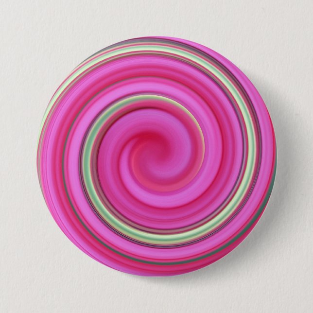 Pink and green spiral button (Front)