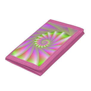 Pink and Green Spiral Wallet
