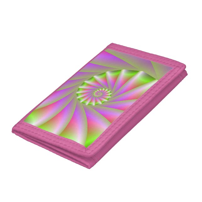 Pink and Green Spiral Wallet (Bottom)