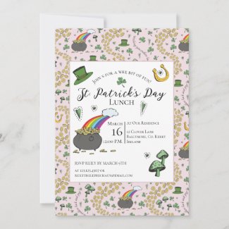 Pink and Green St Patricks Day Pot of Gold Lunch