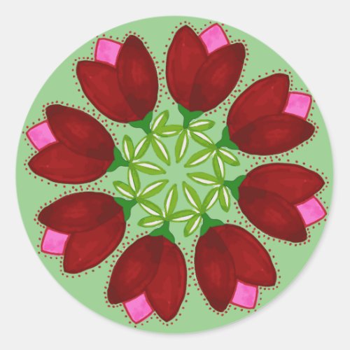 Pink and Green Sticker
