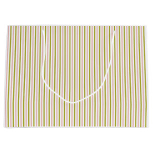 Pink and Green stripe gift bag