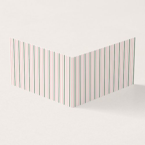 Pink and Green Stripe Holiday Gift Enclosure Card