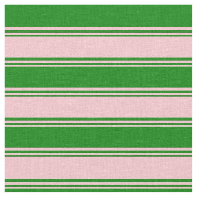 Pink and Green Striped/Lined Pattern Fabric (Close Up)