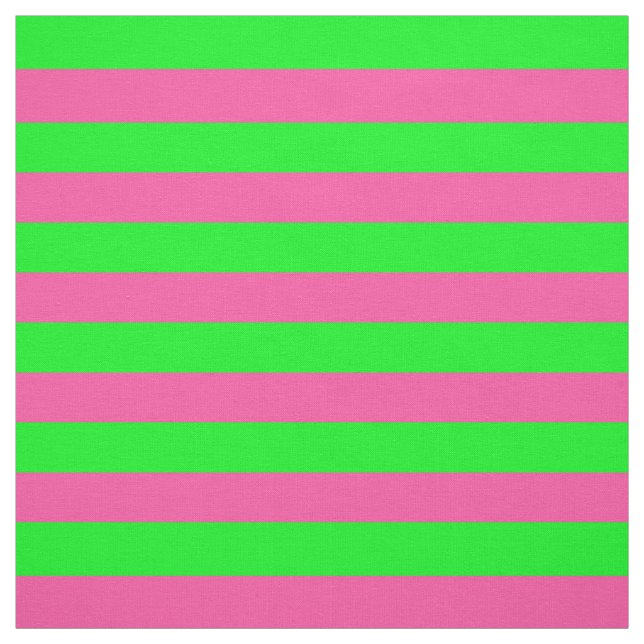 Pink and Green Stripes Fabric (Swatch)