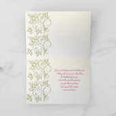 Pink and Green Thank You Card (Inside)