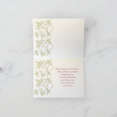 Pink and Green Thank You Note Card (Inside)