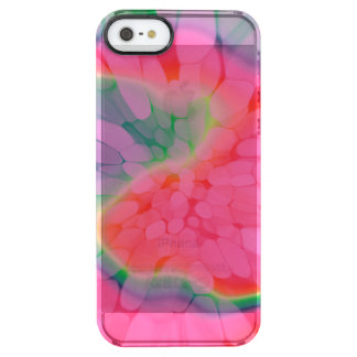 pink and green tie dye clear iPhone SE/5/5s case