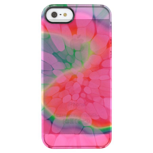 pink and green tie dye  uncommon iPhone case (Back)