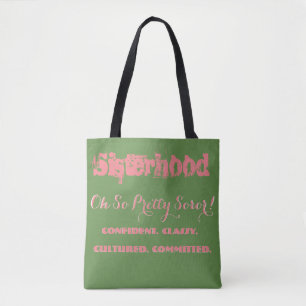 Pink and Green Tote Bag