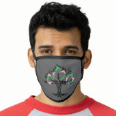 Pink and Green Tree Mask (Worn Him)