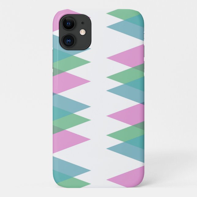 Pink and green triangles Case-Mate iPhone case (Back)