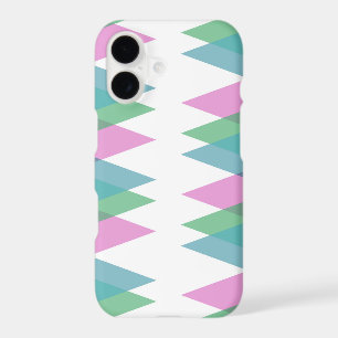 Pink and green triangles iPhone 17 case