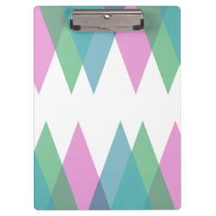 Pink and green triangles clipboard
