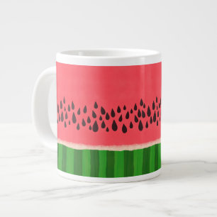 Pink and Green Watermelon Giant Coffee Mug