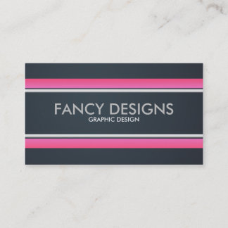 Pink and Grey Business Card