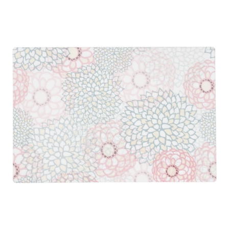 Pink And Grey Flower Burst Design Placemat