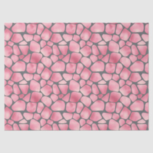Pink and Grey Giraffe Print Decoupage Tissue Paper