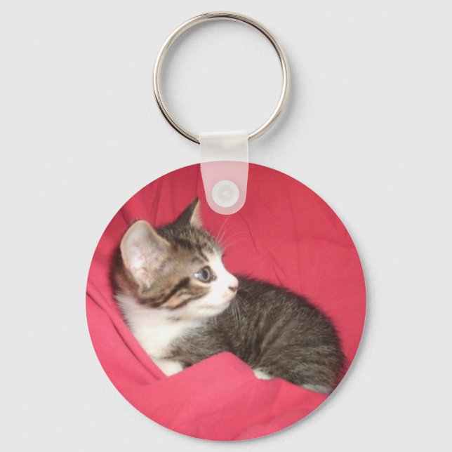 Pink and Grey Keychain (Front)