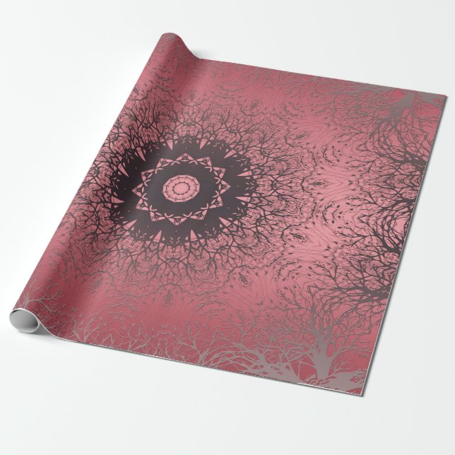 pink and grey wrapping paper (Unrolled)
