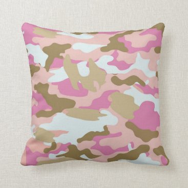 Pink And Khaki Throw Pillow Pink And Khaki Throw Pillow