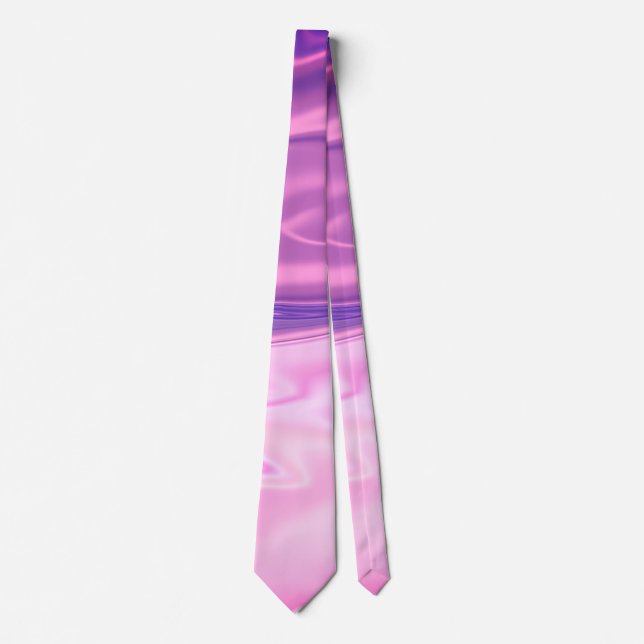 Pink and Lavender Abstract Neck Tie (Front)