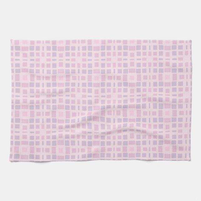 Pink and Lavender Mosaic Pattern Towel (Horizontal)