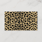 Pink And Leopard Print Cleaning Service Design Business Card (Back)