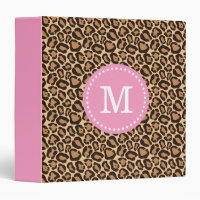 Pink and Leopard Print Custom Monogram