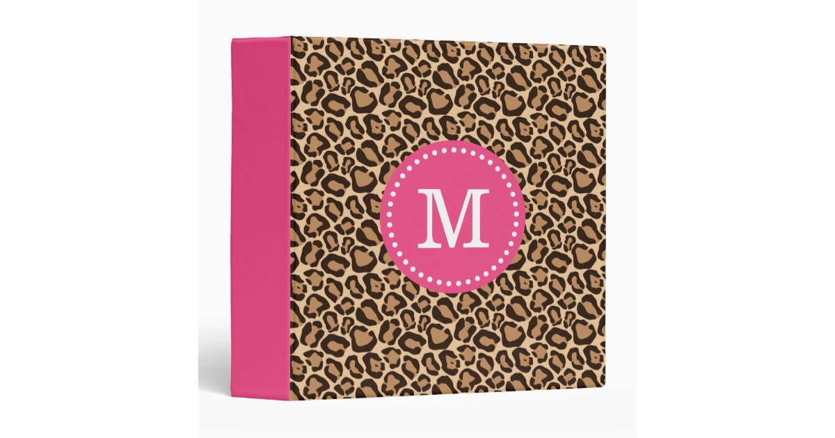 Pink And Leopard Print Custom Monogram Binder Zazzle Com Dyo binder astar 15 litre. zazzle