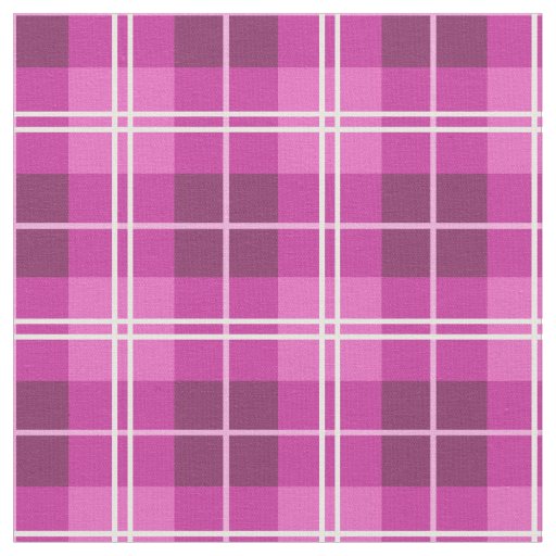 Pink and Magenta Plaid Tartan Pattern Fabric